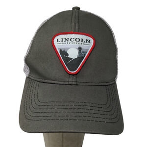 Lincoln Outfitters Men's Snapback Mesh Back Hat Green Embroidered Logo